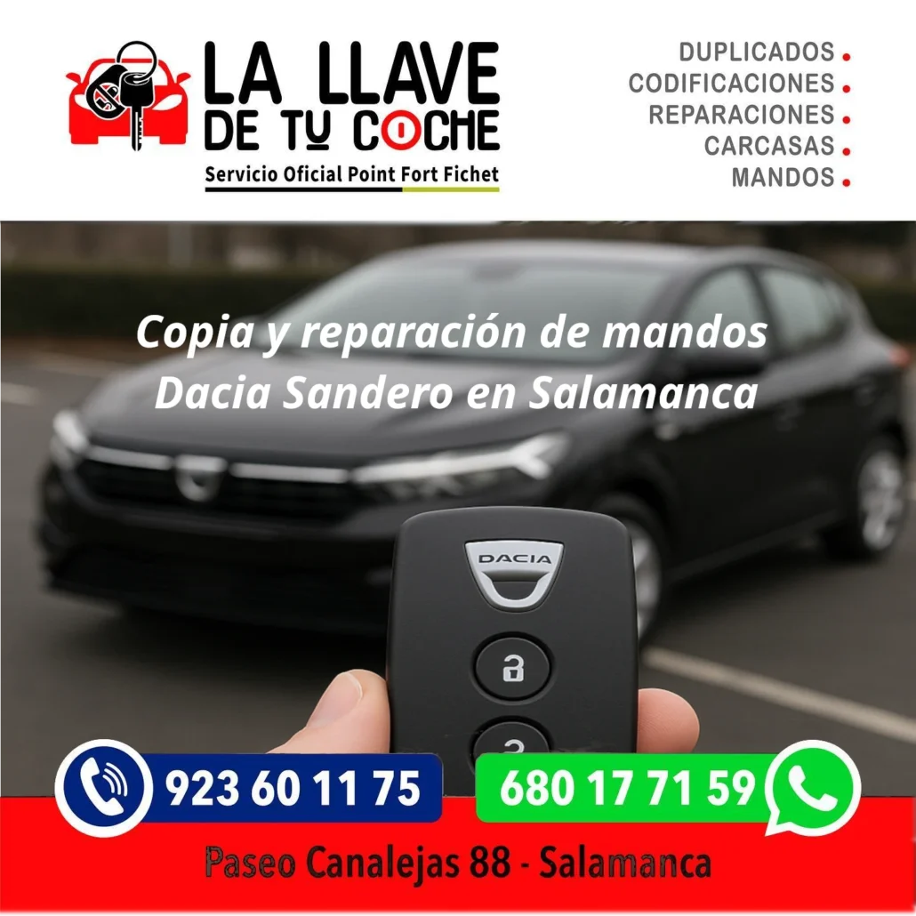 copia de llaves y mandos Dacia Sandero
