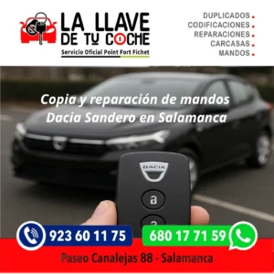 copia de llaves y mandos Dacia Sandero