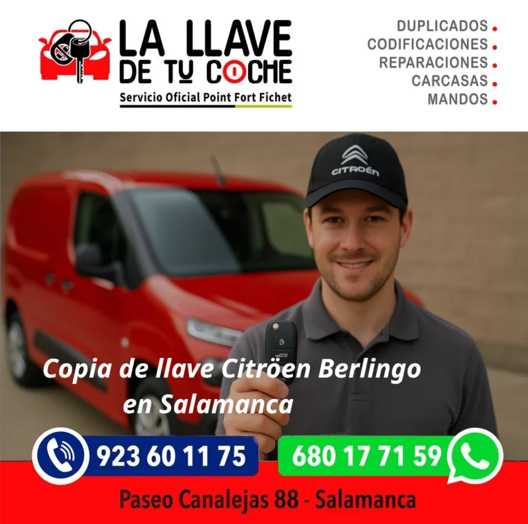 copia de llave y mando de citröen berlingo