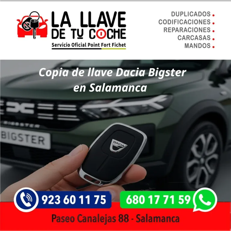 Llaves Dacia Bigster en Salamanca
