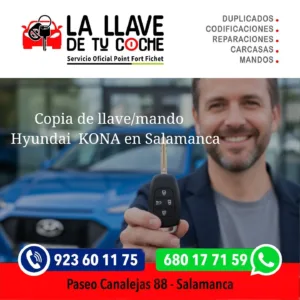 copia de llave y mando Hyundai KONA